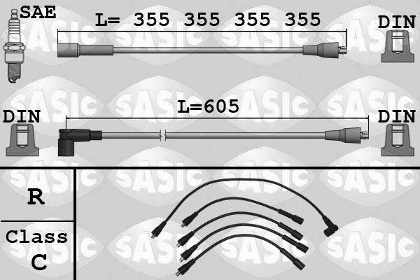 Sasic 9284017 - Alovlanma kabeli dəsti furqanavto.az