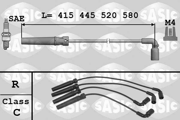 Sasic 9286003 - Alovlanma kabeli dəsti furqanavto.az