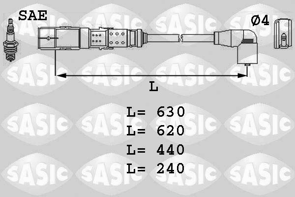 Sasic 9286012 - Alovlanma kabeli dəsti furqanavto.az