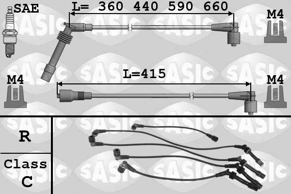 Sasic 9286080 - Alovlanma kabeli dəsti furqanavto.az