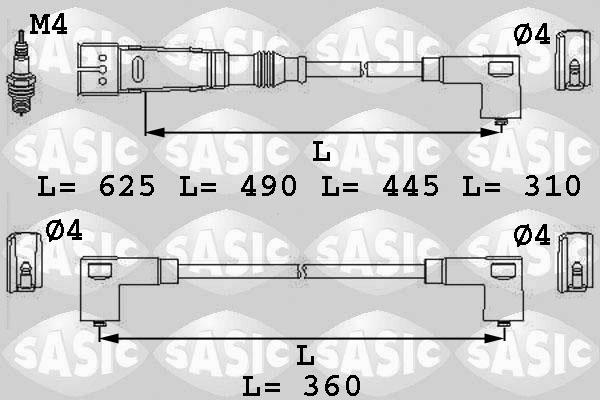 Sasic 9286034 - Alovlanma kabeli dəsti furqanavto.az