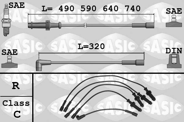 Sasic 9280004 - Alovlanma kabeli dəsti furqanavto.az