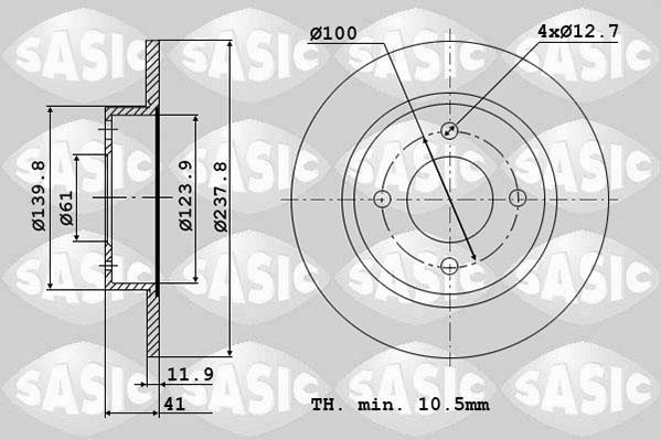 Sasic 4004253J - Əyləc Diski furqanavto.az