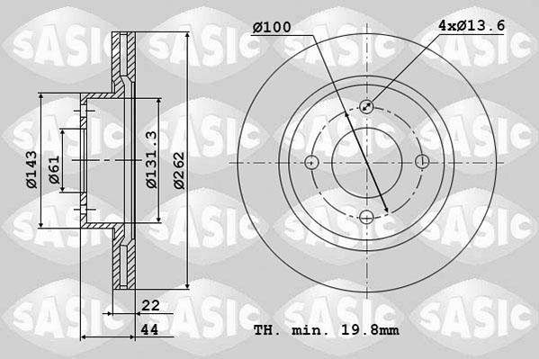 Sasic 4004273J - Əyləc Diski furqanavto.az