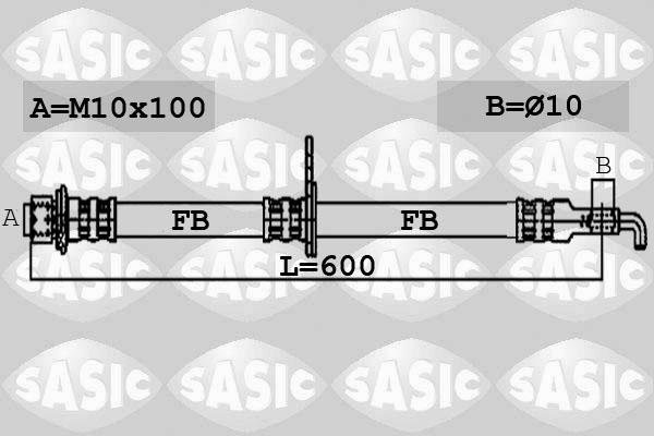 Sasic 6606055 - Əyləc şlanqı furqanavto.az