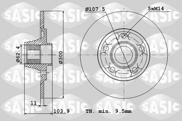 Sasic 6104045 - Əyləc Diski furqanavto.az