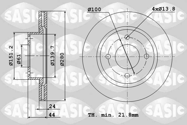 Sasic 6104050 - Əyləc Diski furqanavto.az