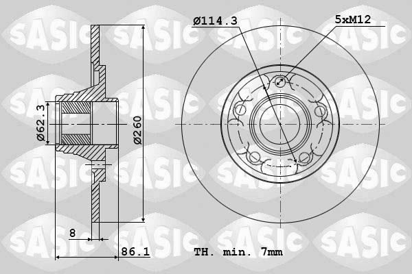 Sasic 6104029 - Əyləc Diski furqanavto.az