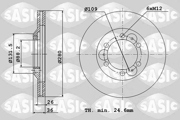 Sasic 6106092 - Əyləc Diski furqanavto.az