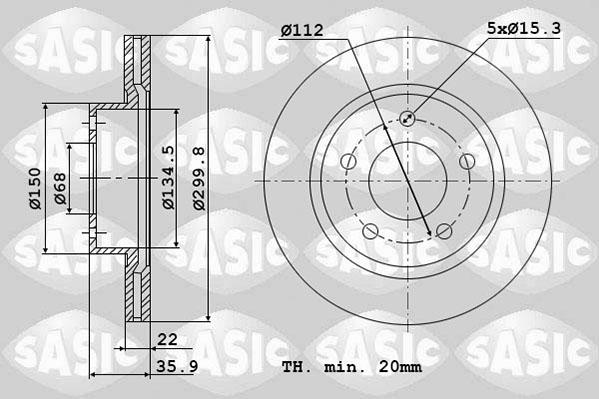 Sasic 6106040 - Əyləc Diski furqanavto.az