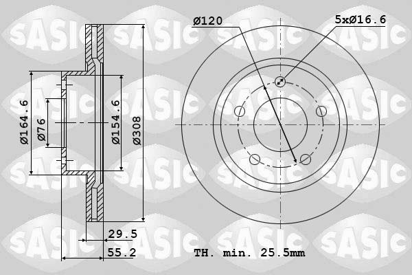 Sasic 6106083 - Əyləc Diski furqanavto.az