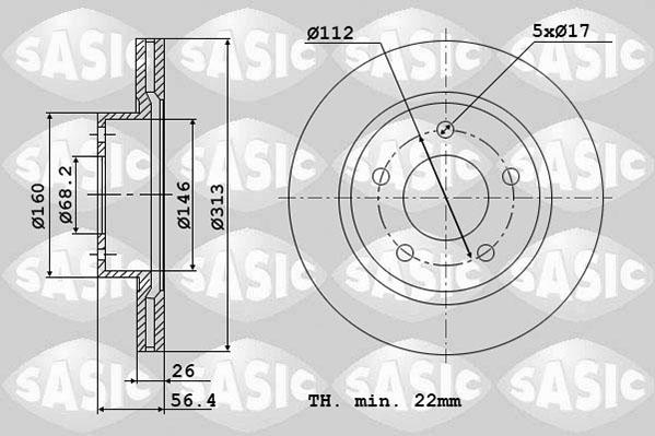 Sasic 6106032 - Əyləc Diski furqanavto.az