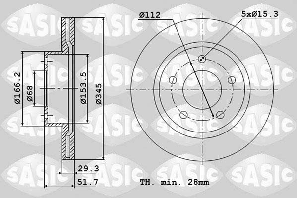 Sasic 6106190 - Əyləc Diski furqanavto.az