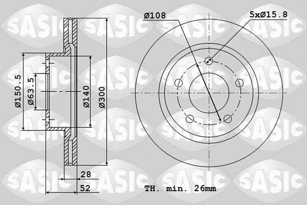 Sasic 6106147 - Əyləc Diski furqanavto.az