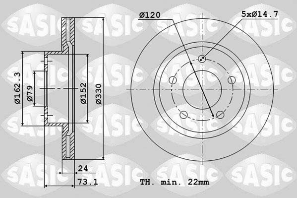 Sasic 6106138 - Əyləc Diski furqanavto.az