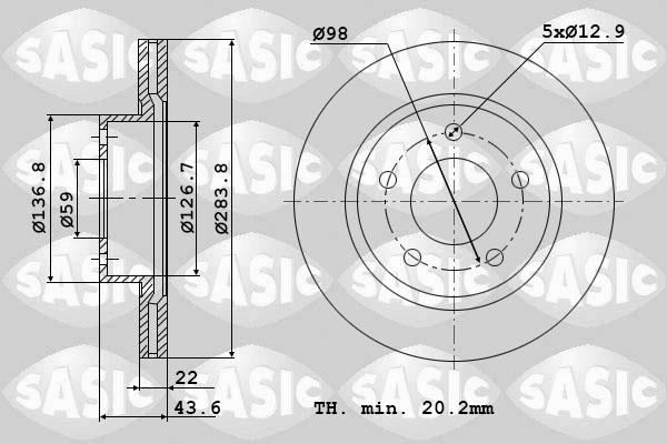 Sasic 6106358 - Əyləc Diski furqanavto.az