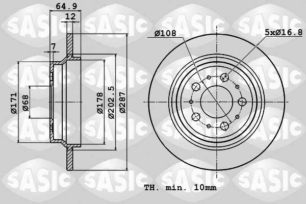 Sasic 6106360 - Əyləc Diski furqanavto.az