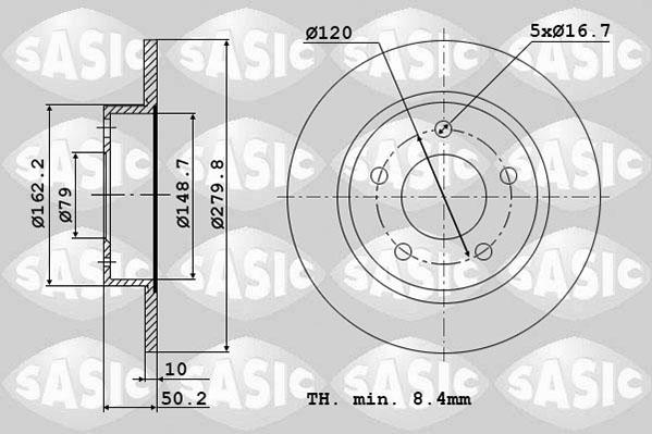 Sasic 6106244 - Əyləc Diski furqanavto.az