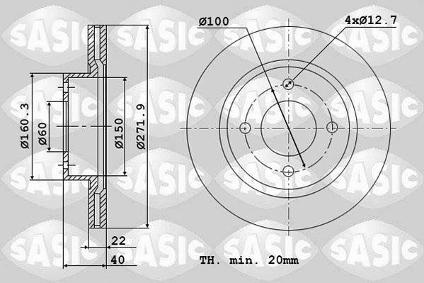 Sasic 6106262 - Əyləc Diski furqanavto.az