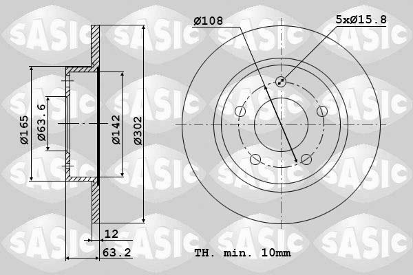 Sasic 6106288 - Əyləc Diski furqanavto.az