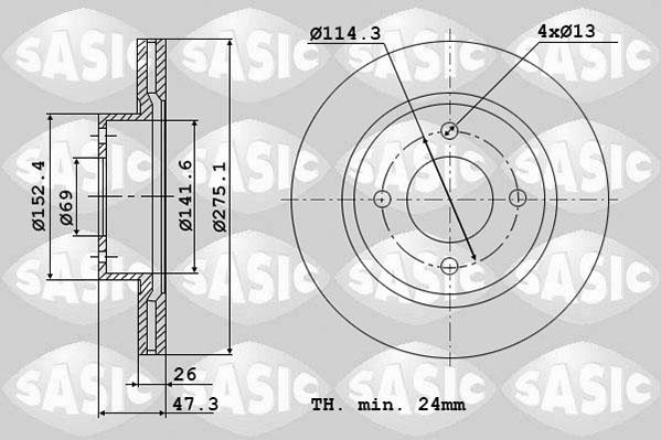 Sasic 6106234 - Əyləc Diski furqanavto.az