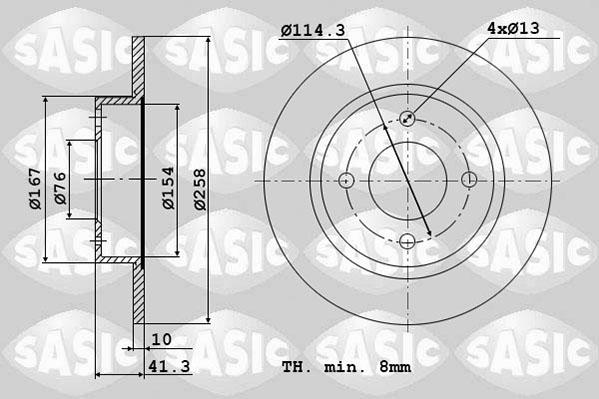 Sasic 6106231 - Əyləc Diski furqanavto.az