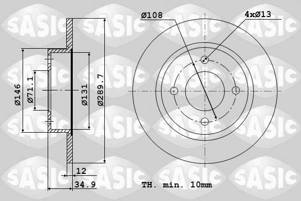 Sasic 6100029 - Əyləc Diski furqanavto.az