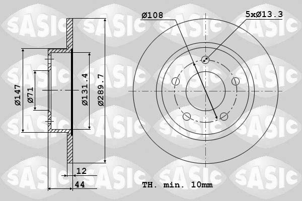 Sasic 6100028 - Əyləc Diski furqanavto.az