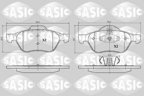 Sasic 6214019 - Əyləc altlığı dəsti, əyləc diski furqanavto.az