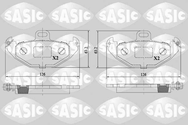 Sasic 6214035 - Əyləc altlığı dəsti, əyləc diski furqanavto.az