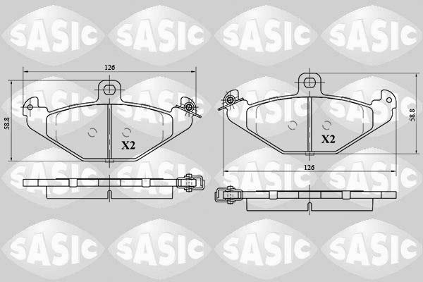 Sasic 6214031 - Əyləc altlığı dəsti, əyləc diski furqanavto.az