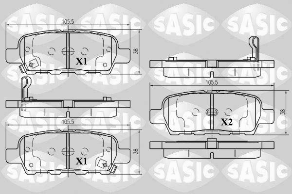 Sasic 6214025 - Əyləc altlığı dəsti, əyləc diski furqanavto.az