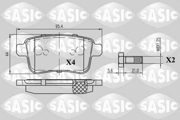 Sasic 6214020 - Əyləc altlığı dəsti, əyləc diski furqanavto.az