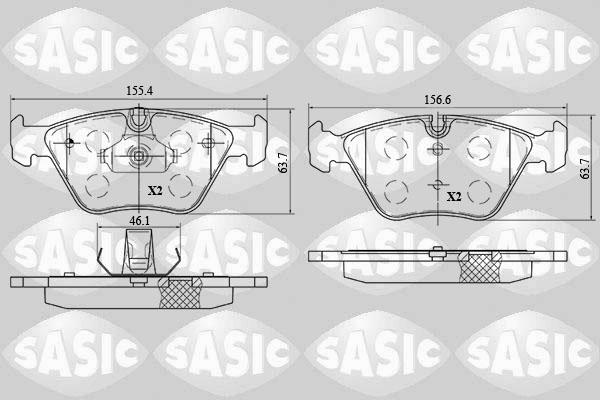 Sasic 6216099 - Əyləc altlığı dəsti, əyləc diski furqanavto.az