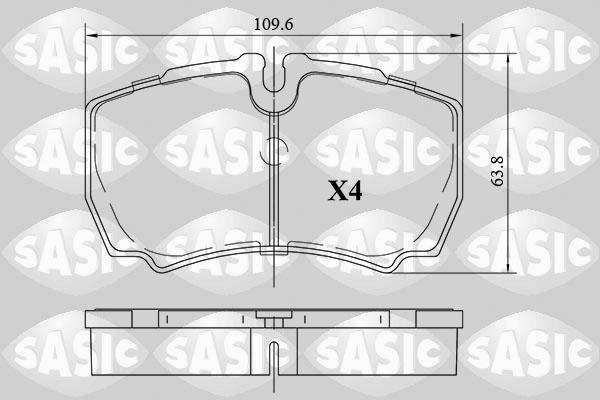 Sasic 6216090 - Əyləc altlığı dəsti, əyləc diski furqanavto.az