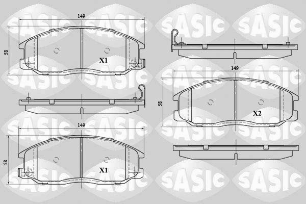 Sasic 6216093 - Əyləc altlığı dəsti, əyləc diski furqanavto.az