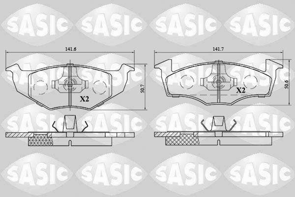 Sasic 6216051 - Əyləc altlığı dəsti, əyləc diski furqanavto.az