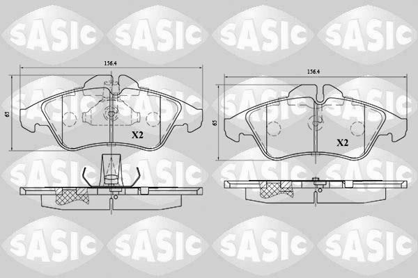 Sasic 6216067 - Əyləc altlığı dəsti, əyləc diski furqanavto.az