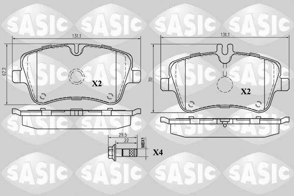 Sasic 6216031 - Əyləc altlığı dəsti, əyləc diski furqanavto.az