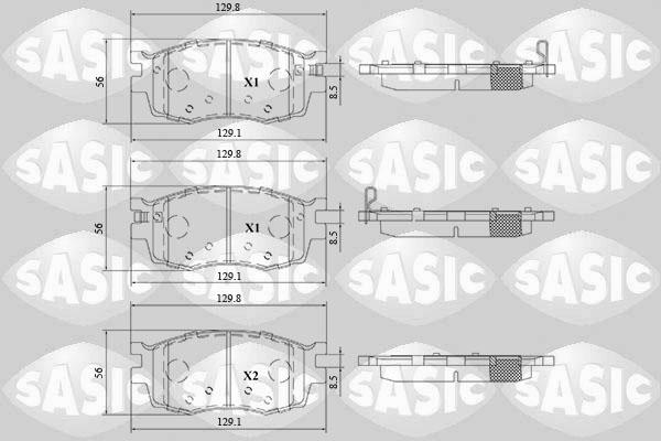 Sasic 6216198 - Əyləc altlığı dəsti, əyləc diski furqanavto.az