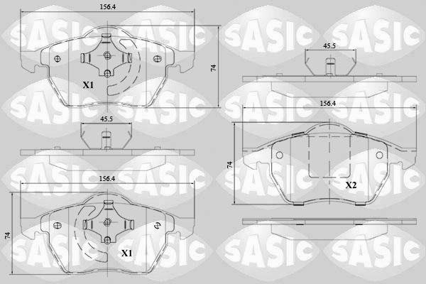 Sasic 6216143 - Əyləc altlığı dəsti, əyləc diski furqanavto.az