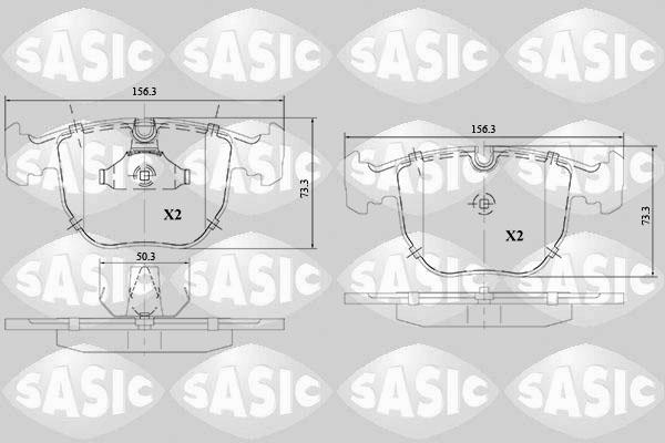 Sasic 6216147 - Əyləc altlığı dəsti, əyləc diski furqanavto.az