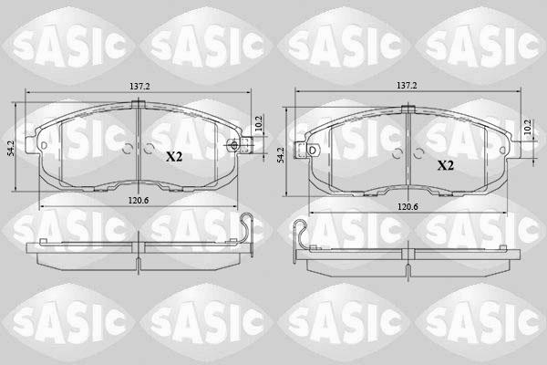 Sasic 6216169 - Əyləc altlığı dəsti, əyləc diski furqanavto.az