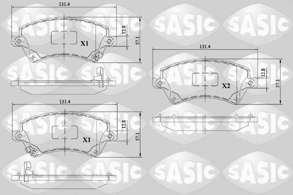 Sasic 6216108 - Əyləc altlığı dəsti, əyləc diski furqanavto.az