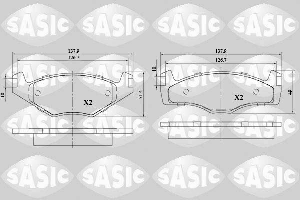 Sasic 6216102 - Əyləc altlığı dəsti, əyləc diski furqanavto.az