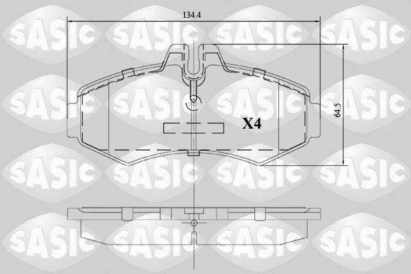 Sasic 6216119 - Əyləc altlığı dəsti, əyləc diski furqanavto.az