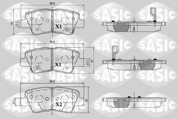 Sasic 6216183 - Əyləc altlığı dəsti, əyləc diski furqanavto.az