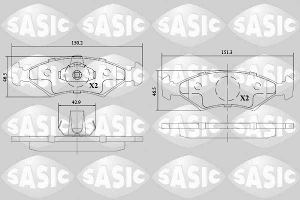 Sasic 6216130 - Əyləc altlığı dəsti, əyləc diski furqanavto.az