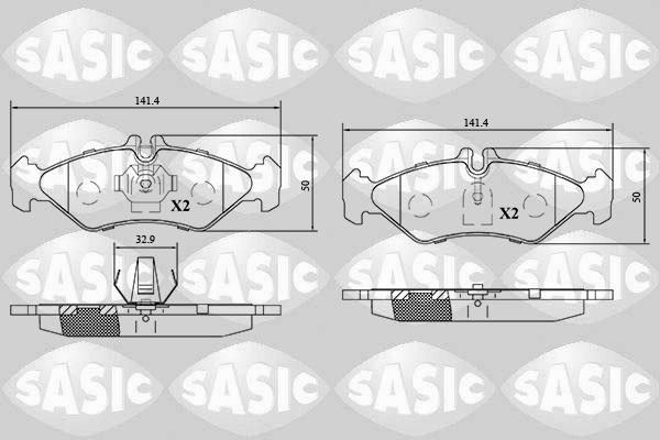 Sasic 6216132 - Əyləc altlığı dəsti, əyləc diski furqanavto.az