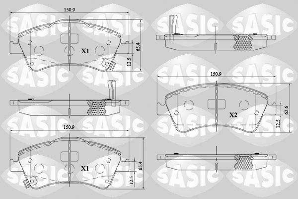 Sasic 6216170 - Əyləc altlığı dəsti, əyləc diski furqanavto.az